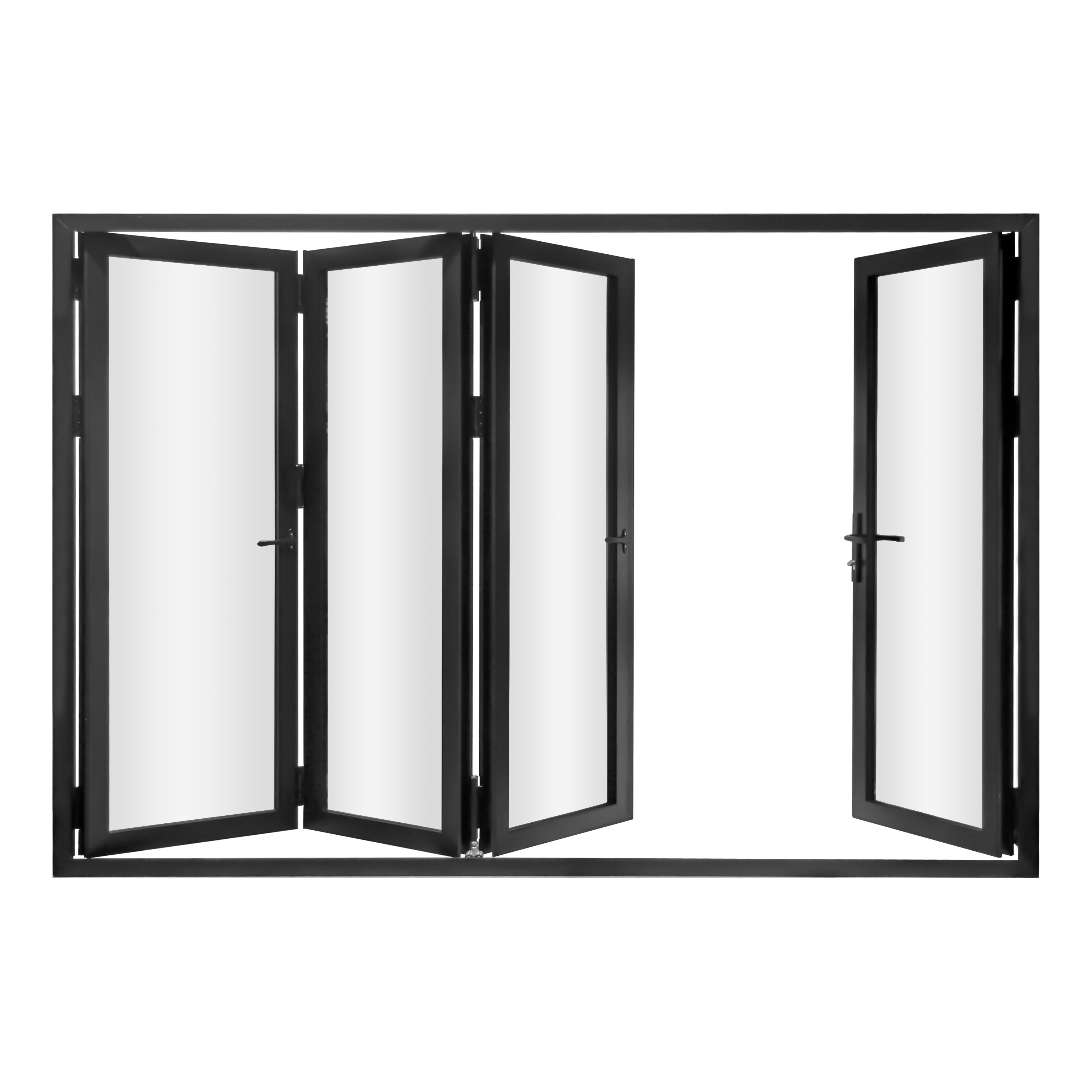 Aluminum Folding Door 120" x 80" Black
