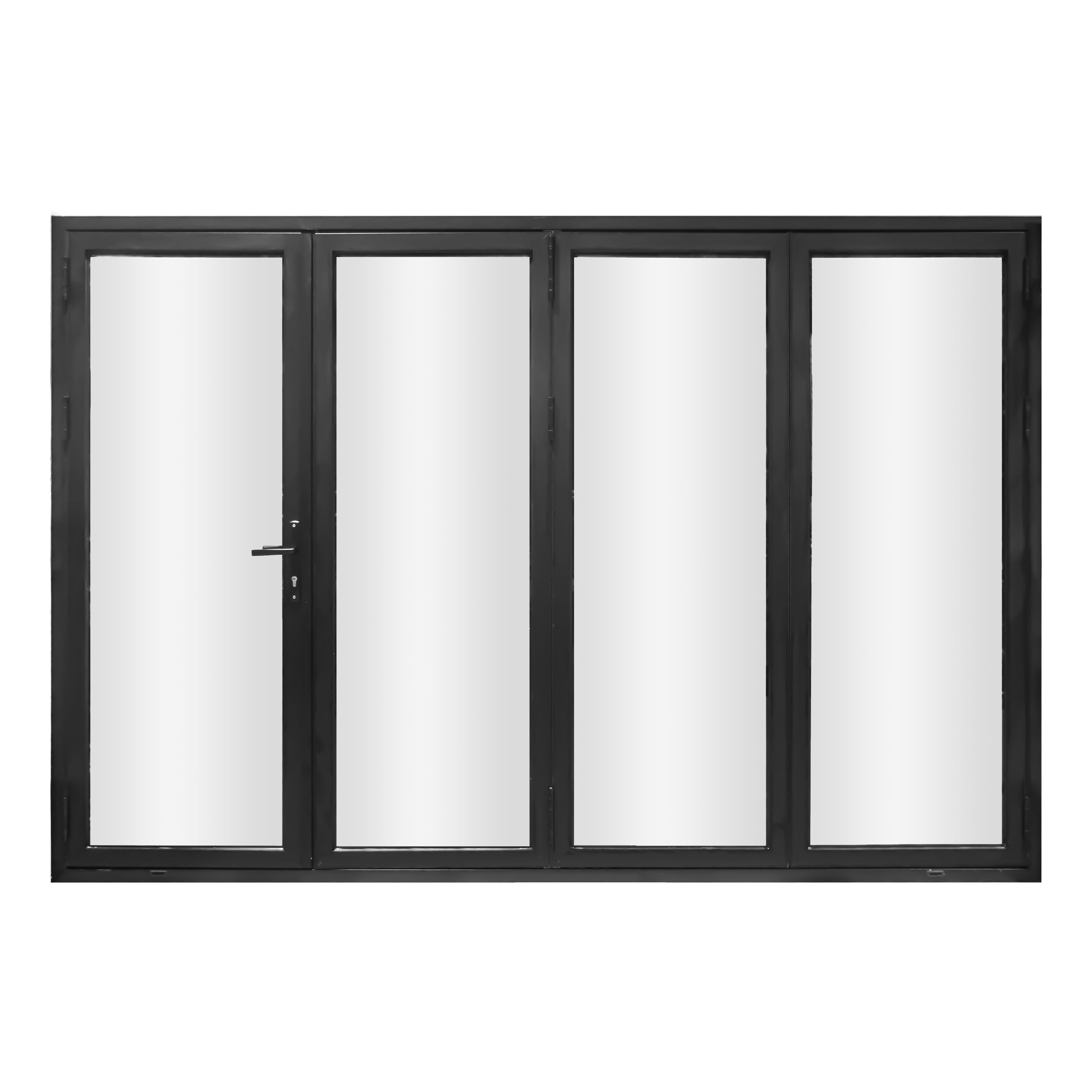Aluminum Folding Door 120" x 80" Black