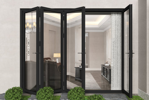KaMic 120" x 80" Black Folding Door