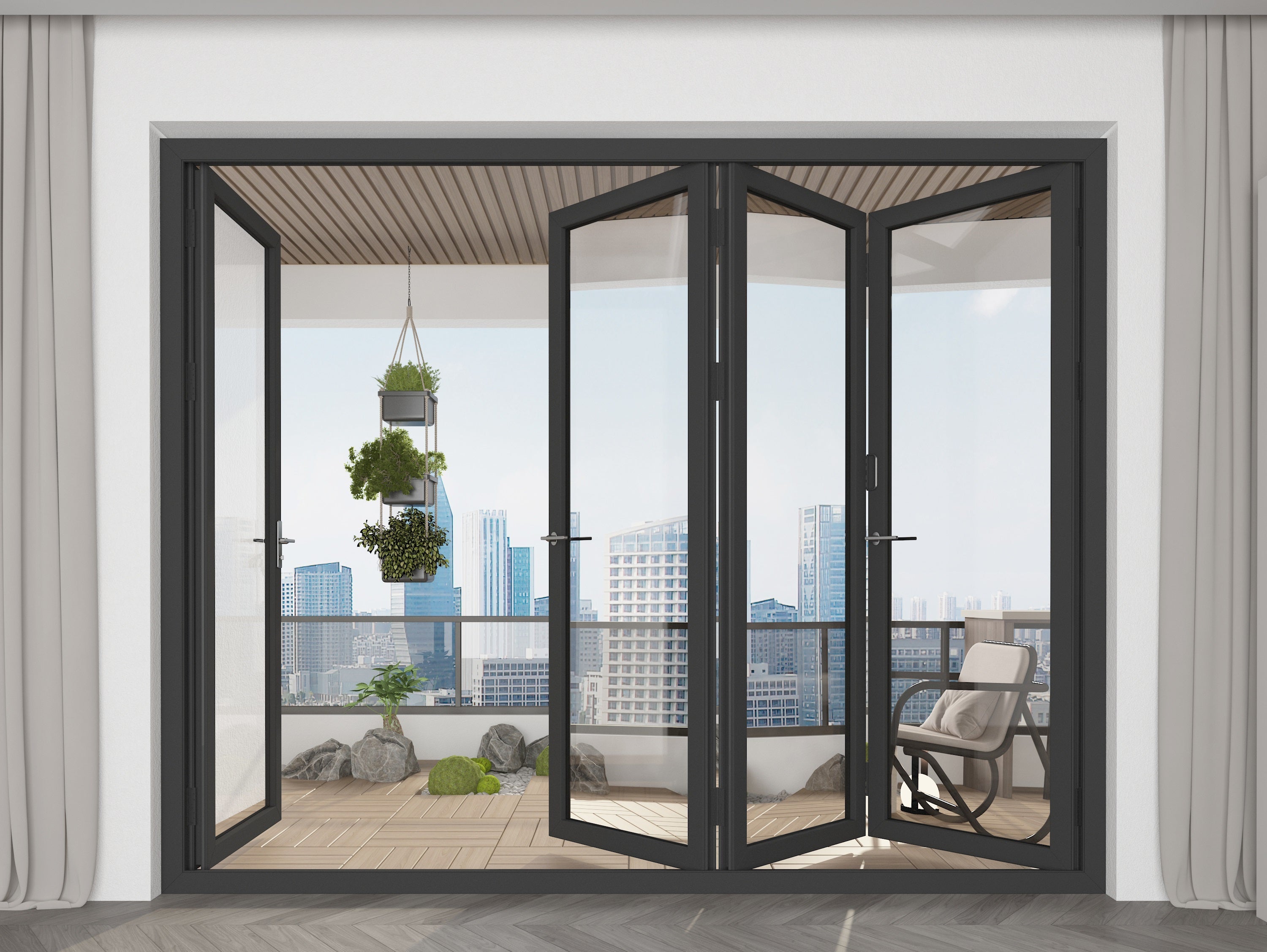 120" x 96" Aluminum Folding Door
