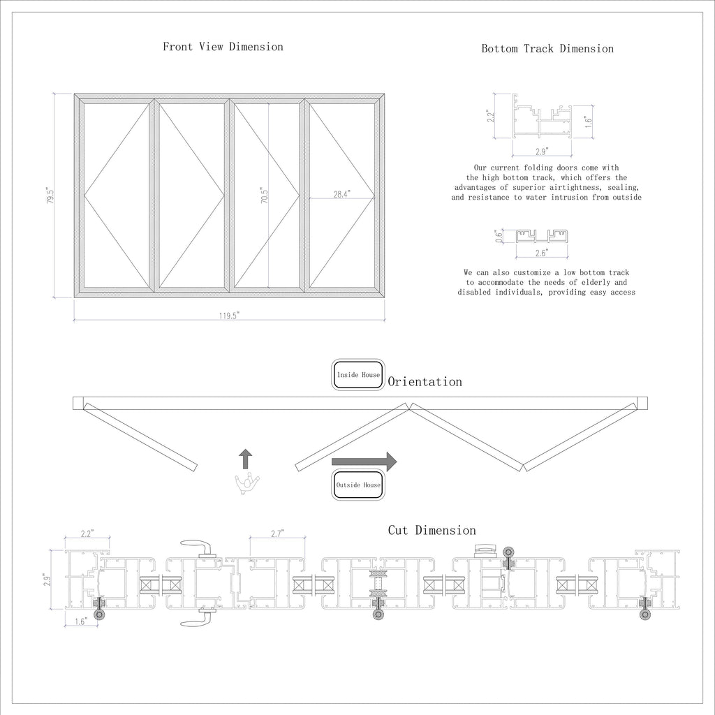 Aluminum Folding Patio Door