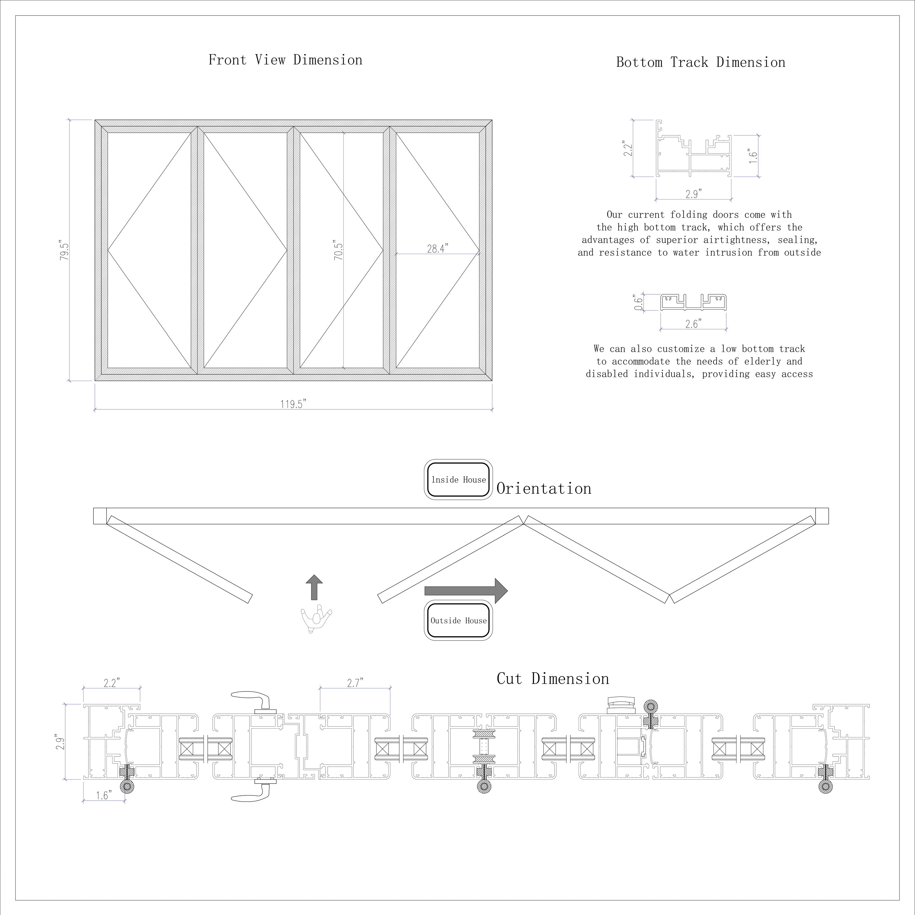 Aluminum Folding Patio Door