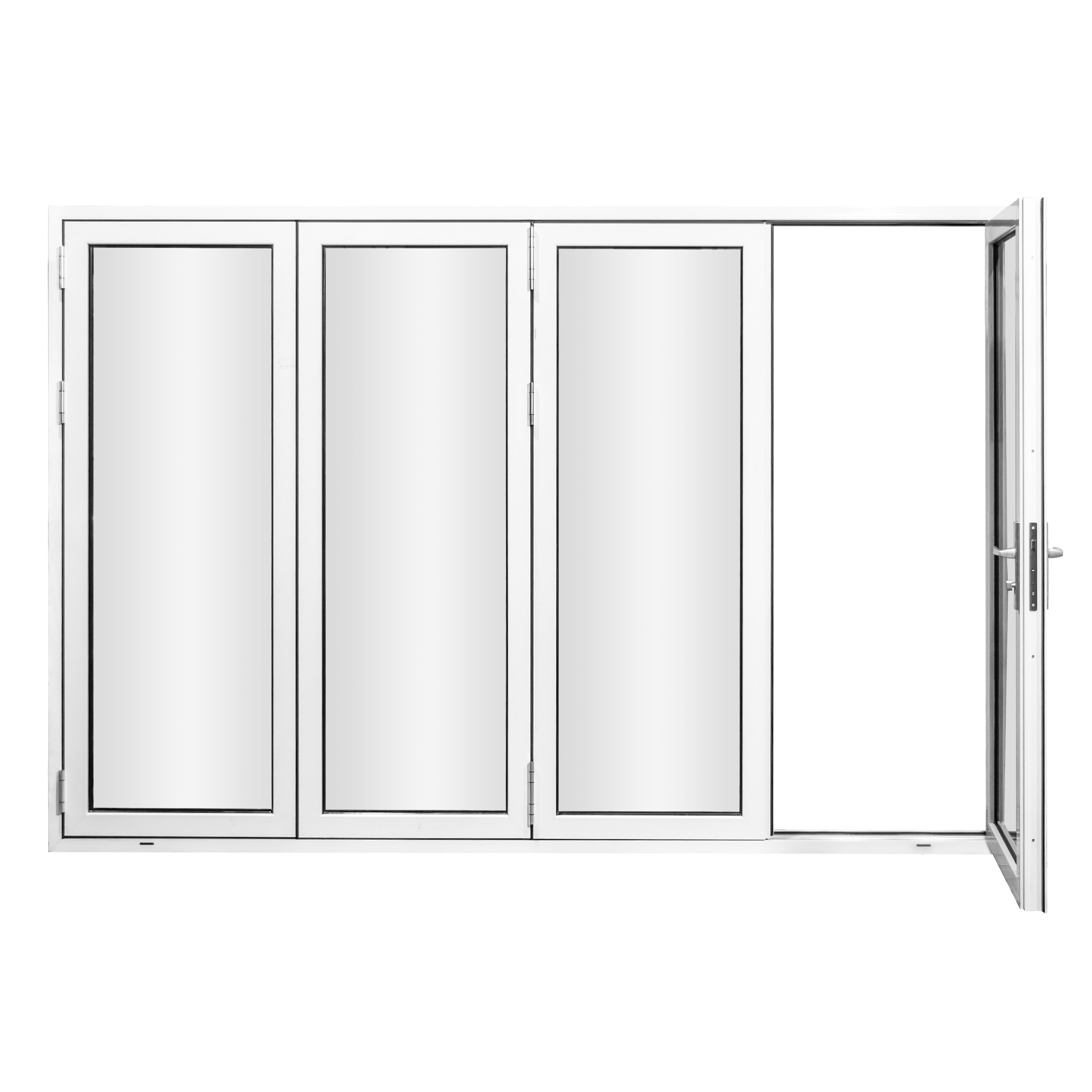Aluminum Folding Door 120" x 96" 4 Panels