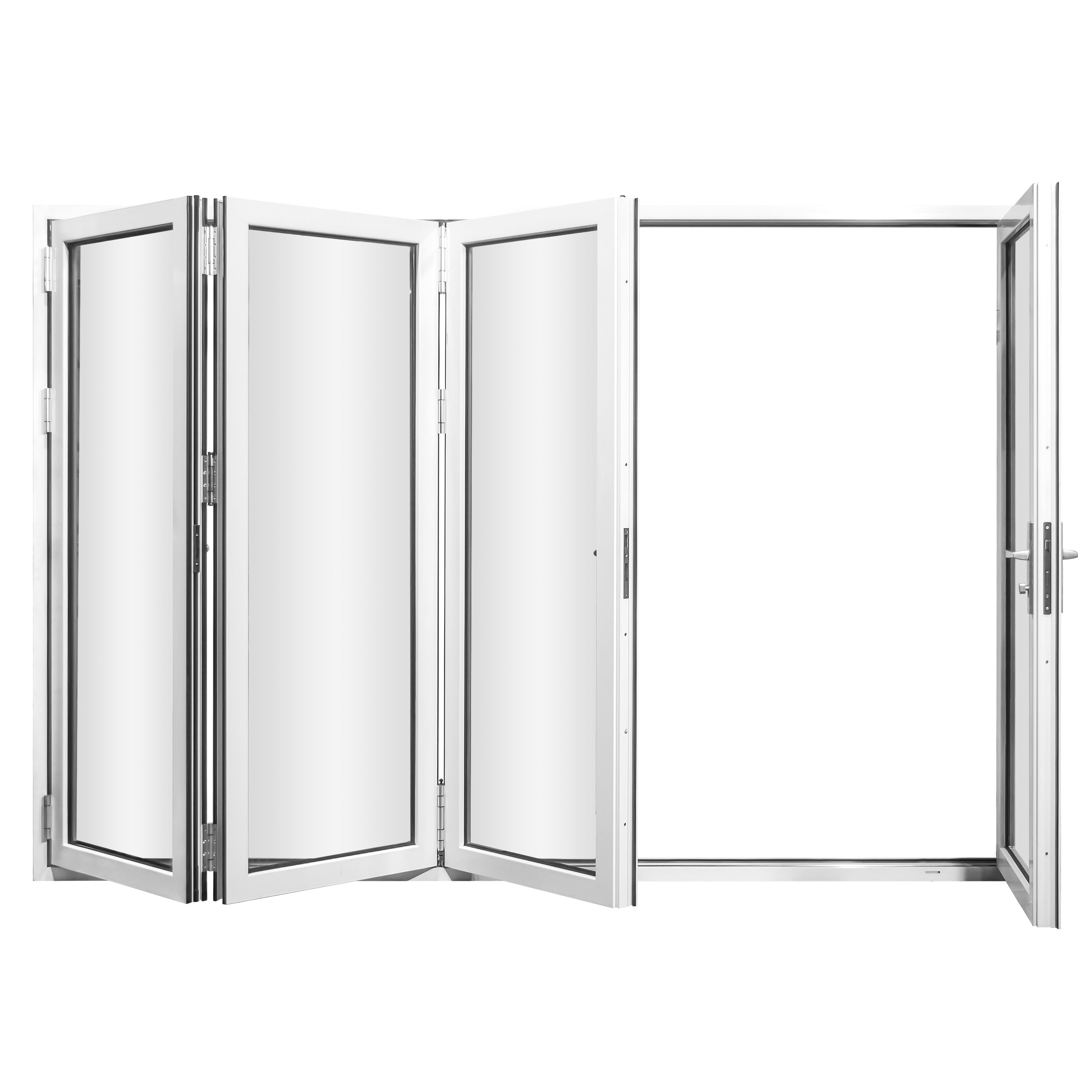 Aluminum Folding Door 120" x 96" 4 Panels
