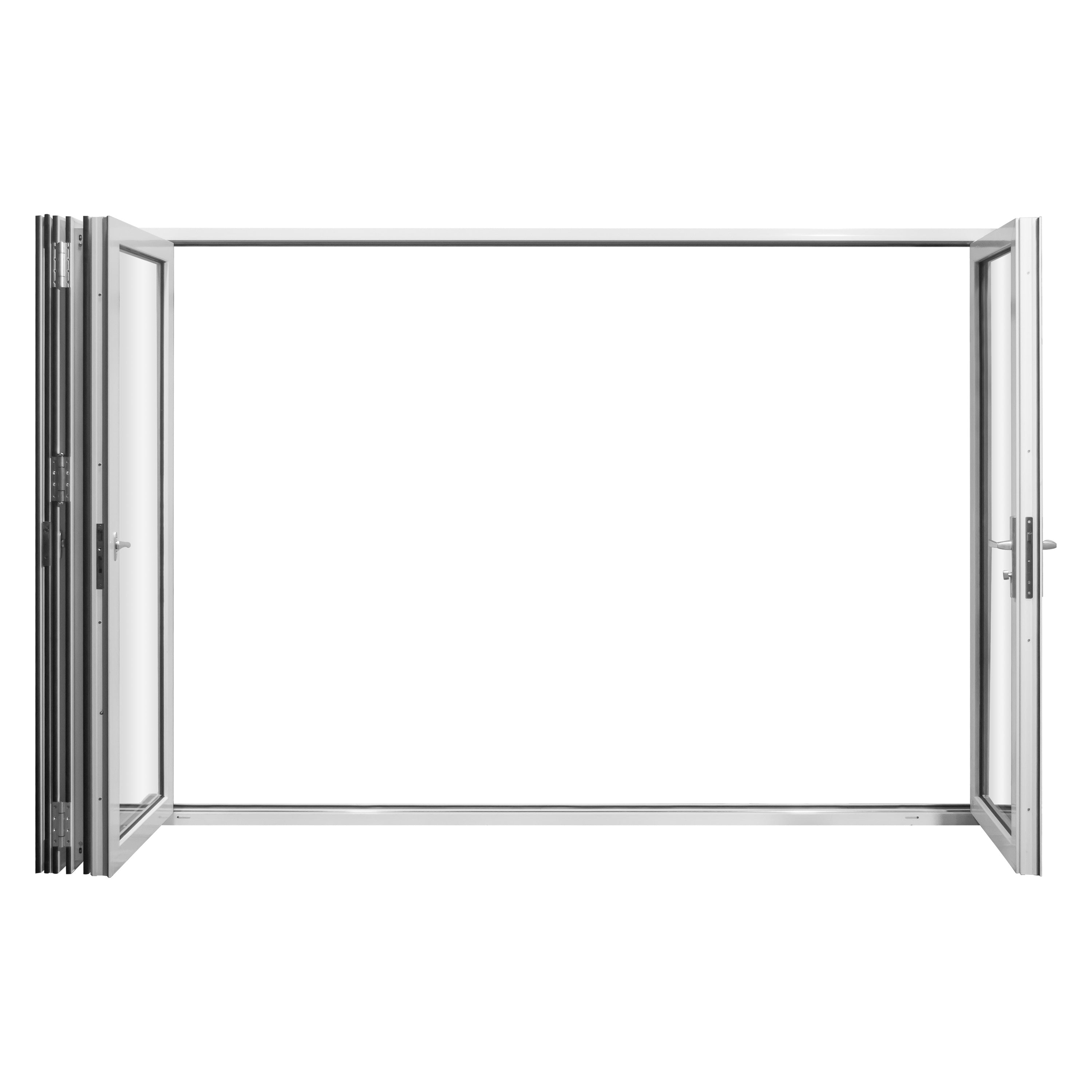Aluminum Folding Door 120" x 96" 4 Panels