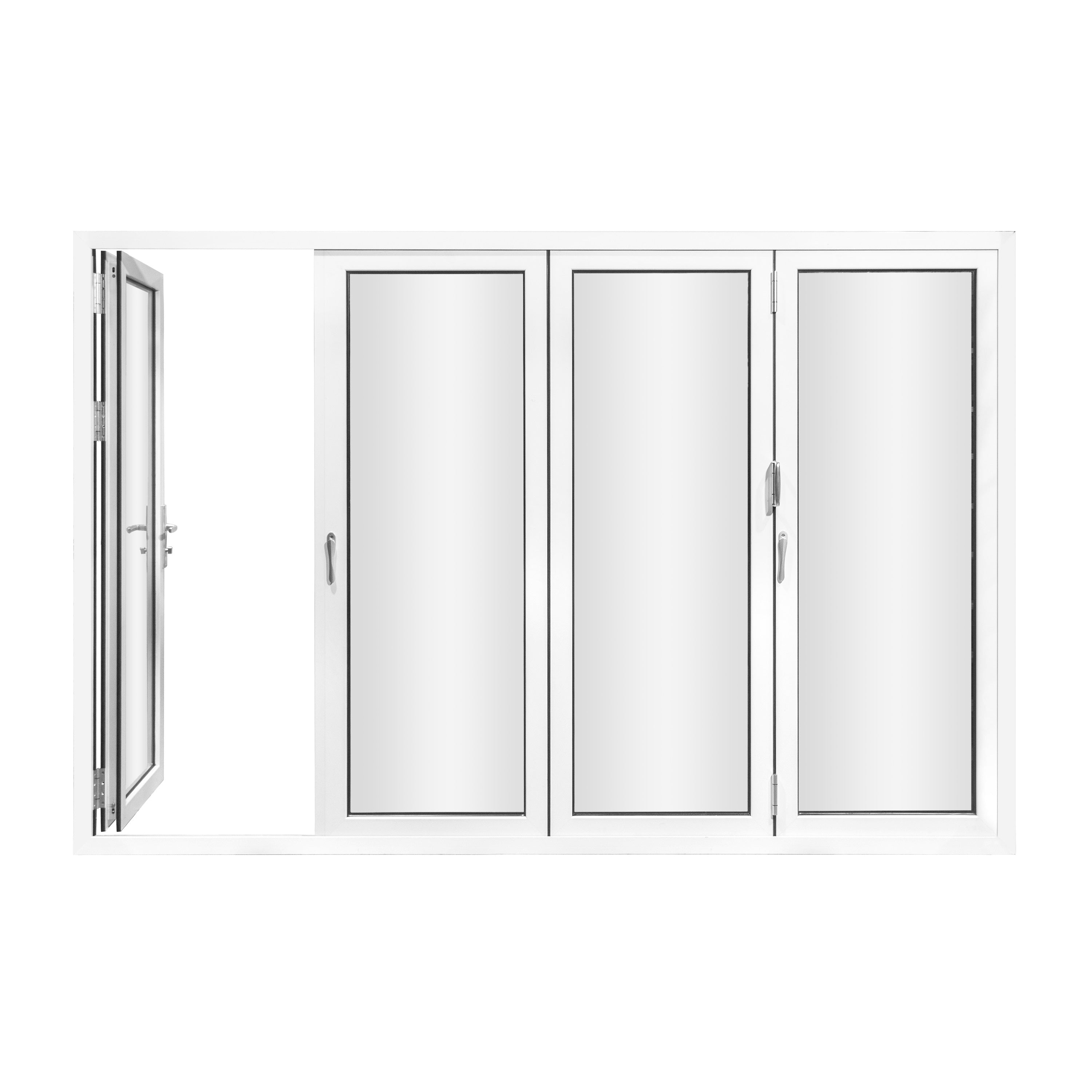 Aluminum Folding Door 120" x 96" 4 Panels