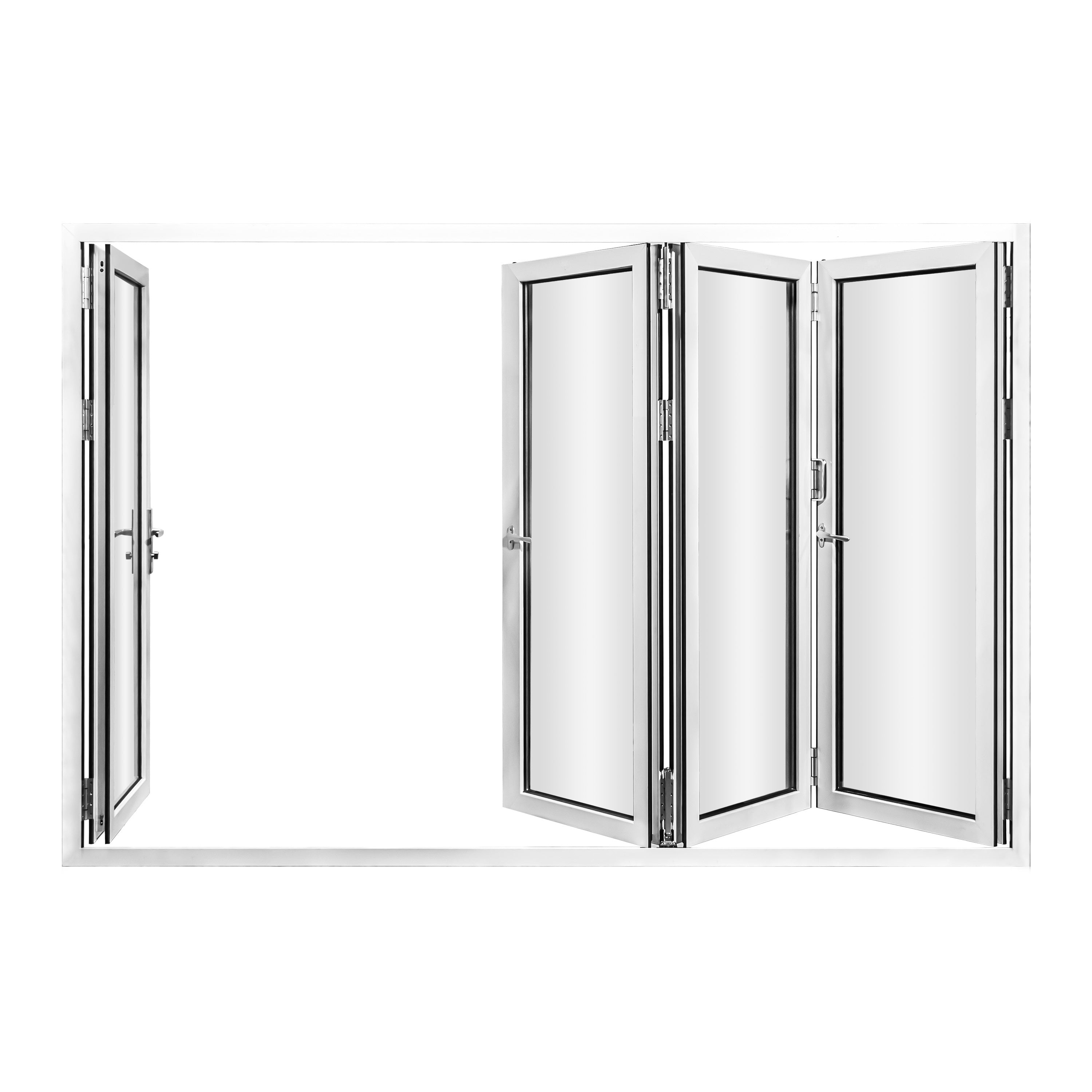 Aluminum Folding Door 120" x 96" 4 Panels