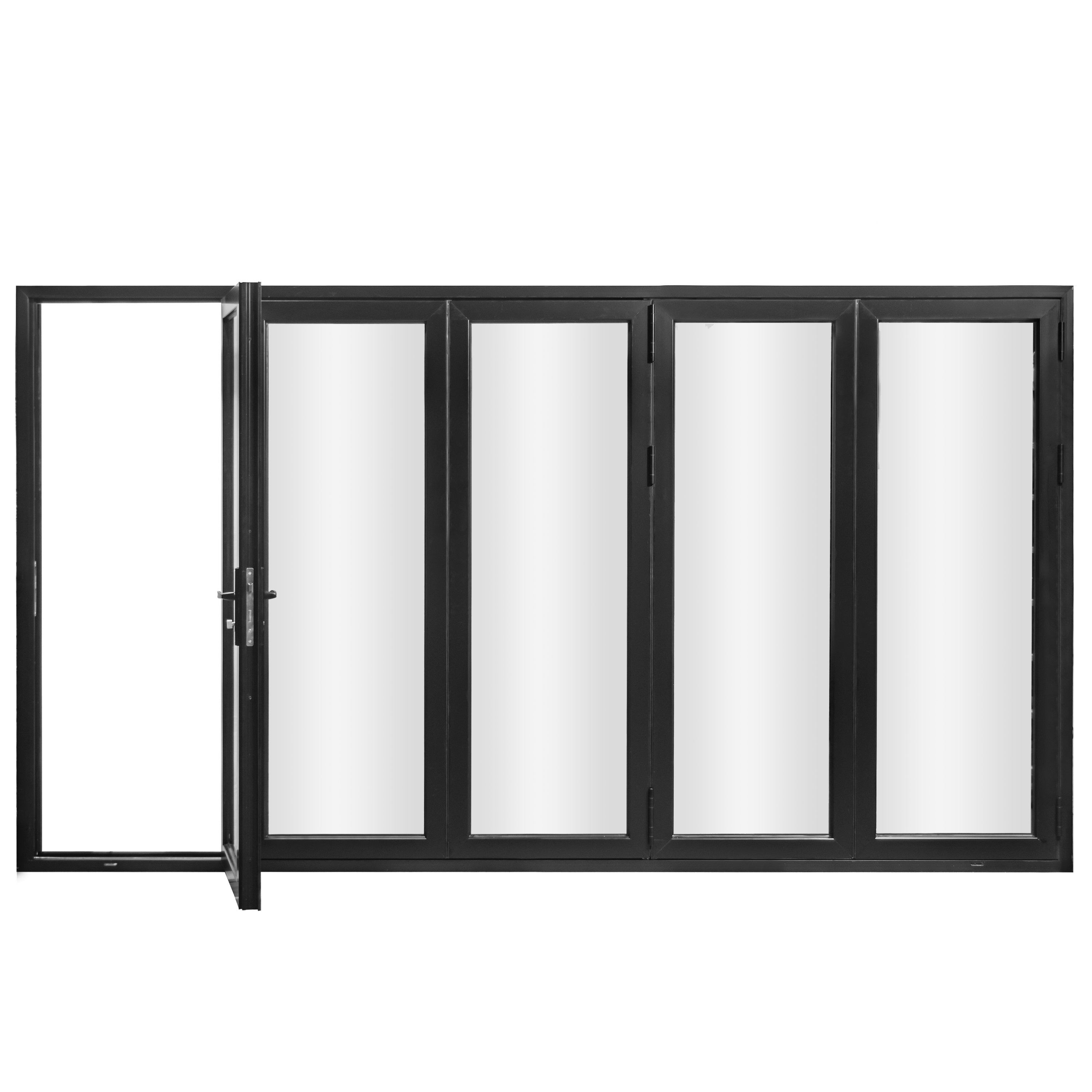 Aluminum Folding Door Black 144