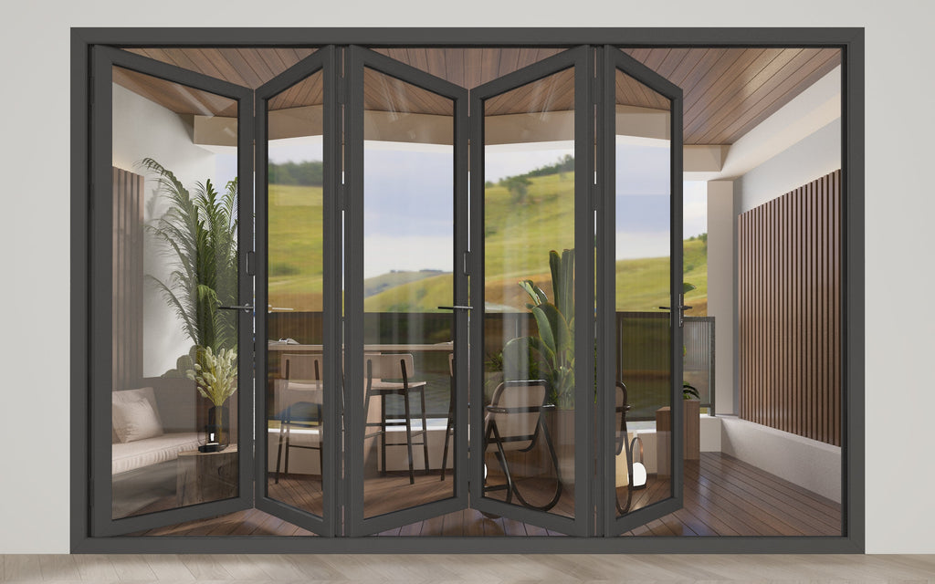 Black Aluminum Folding Door