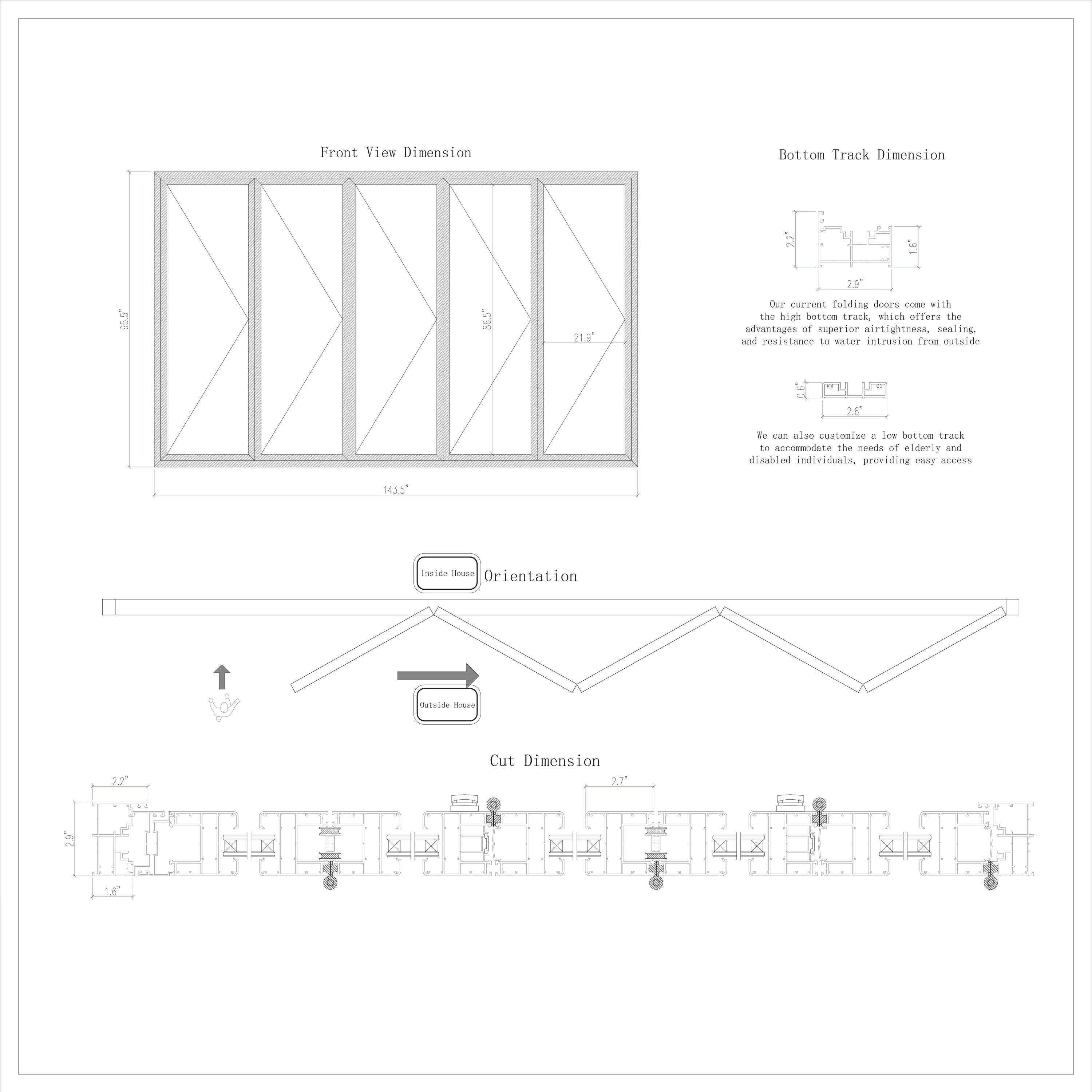 Black Aluminum Folding Door