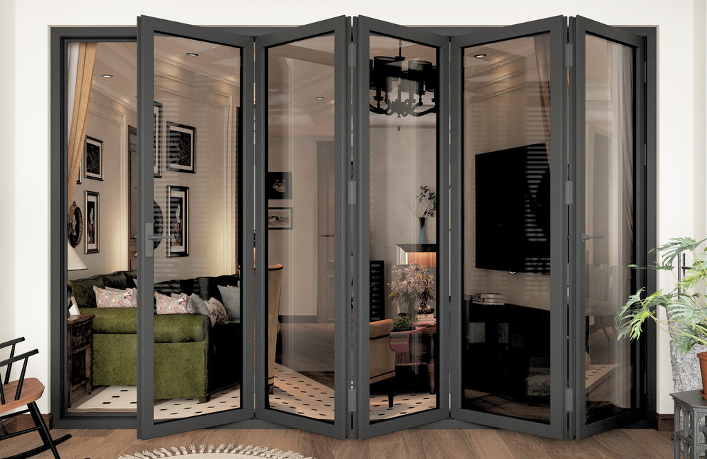 168" x 96" Black Aluminum Folding Door