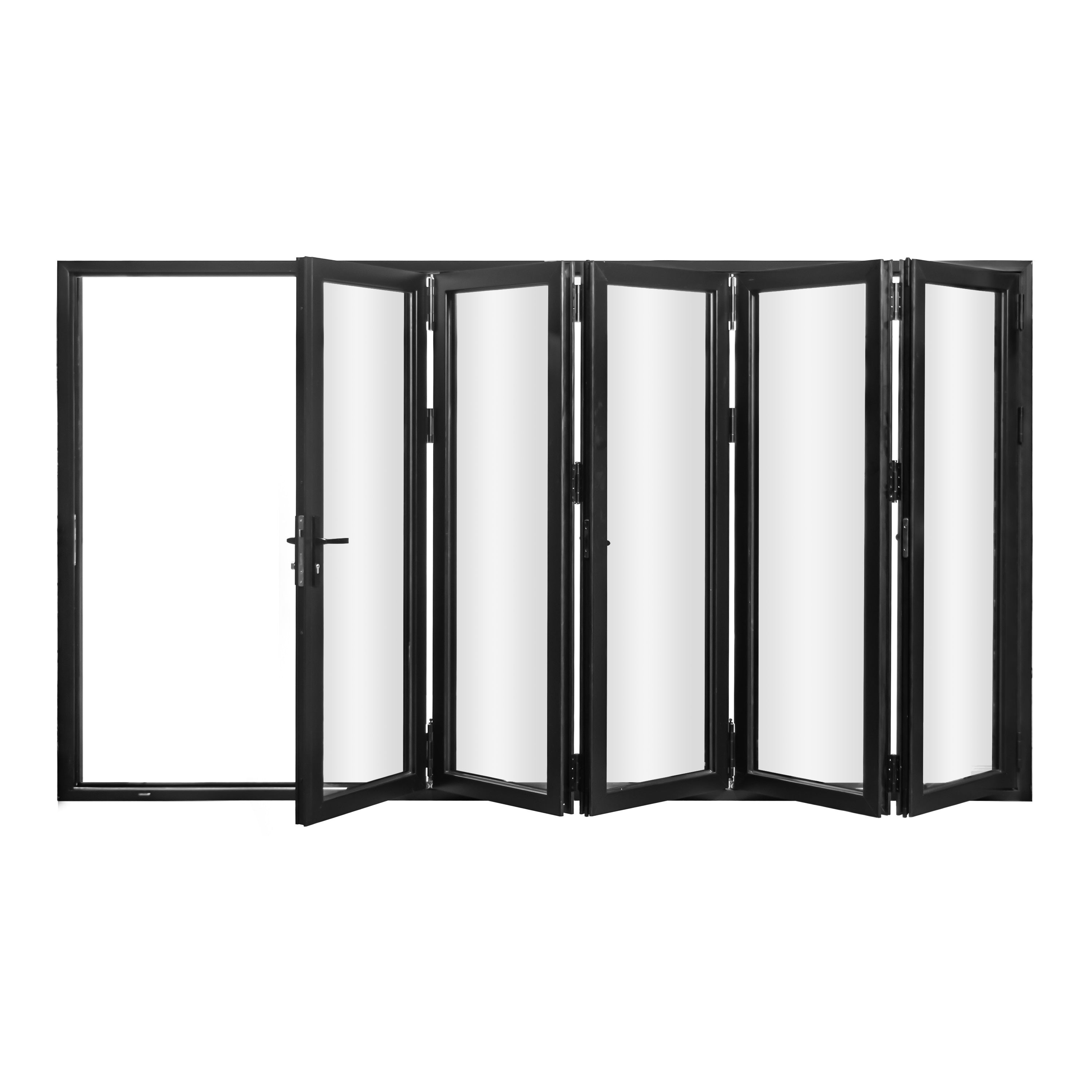 168" x 96" Black Aluminum Folding Door
