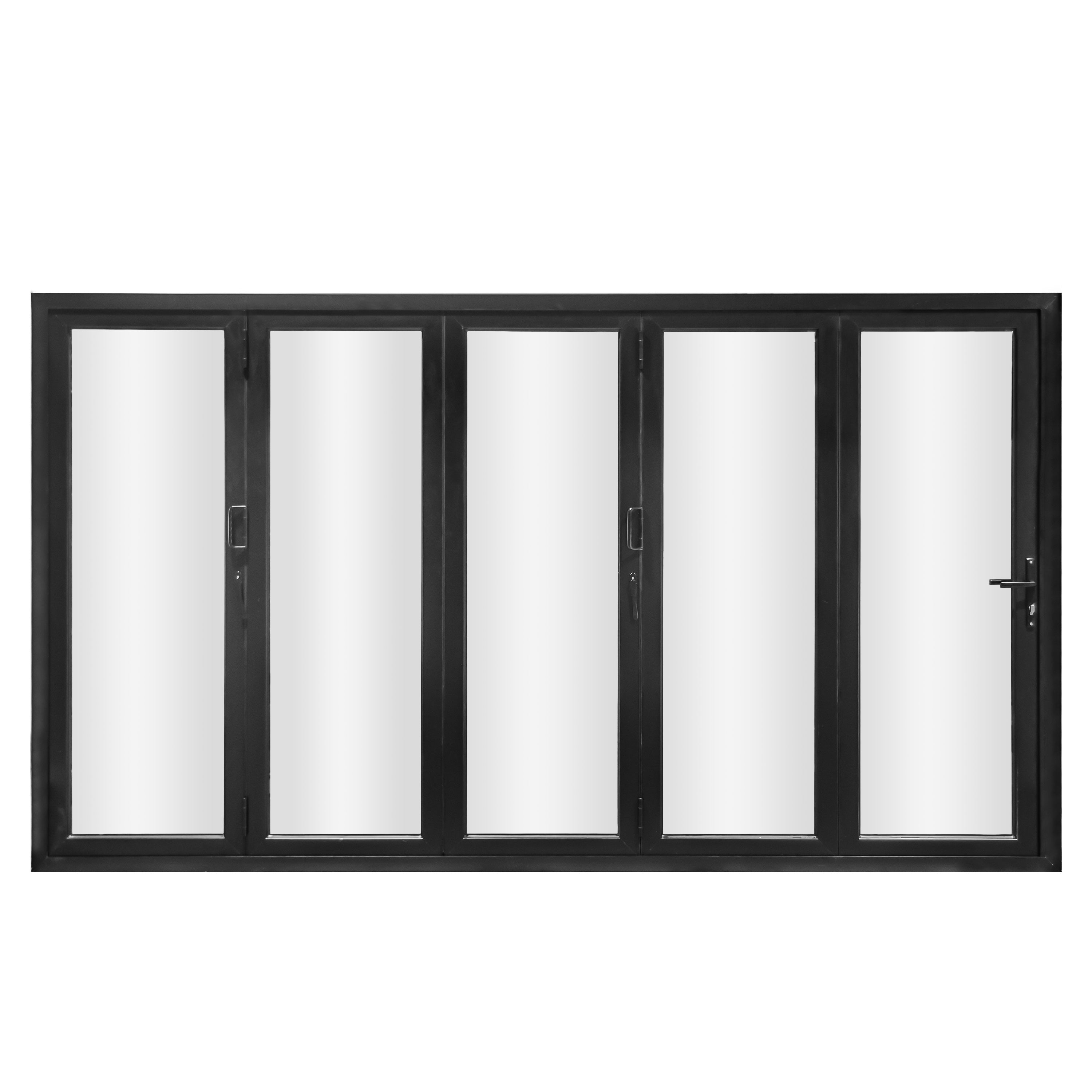 168" x 96" Black Aluminum Folding Door