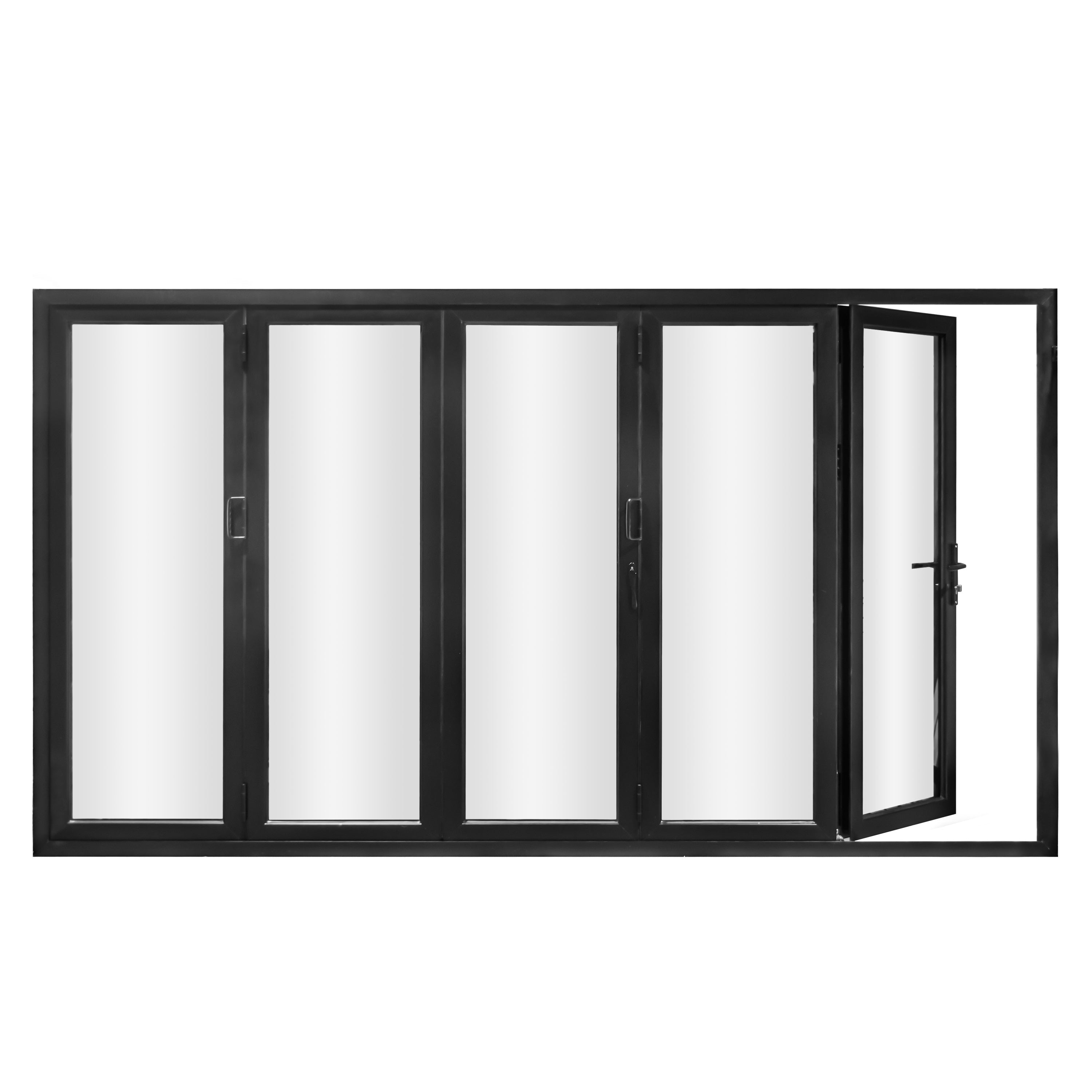 168" x 96" Black Aluminum Folding Door