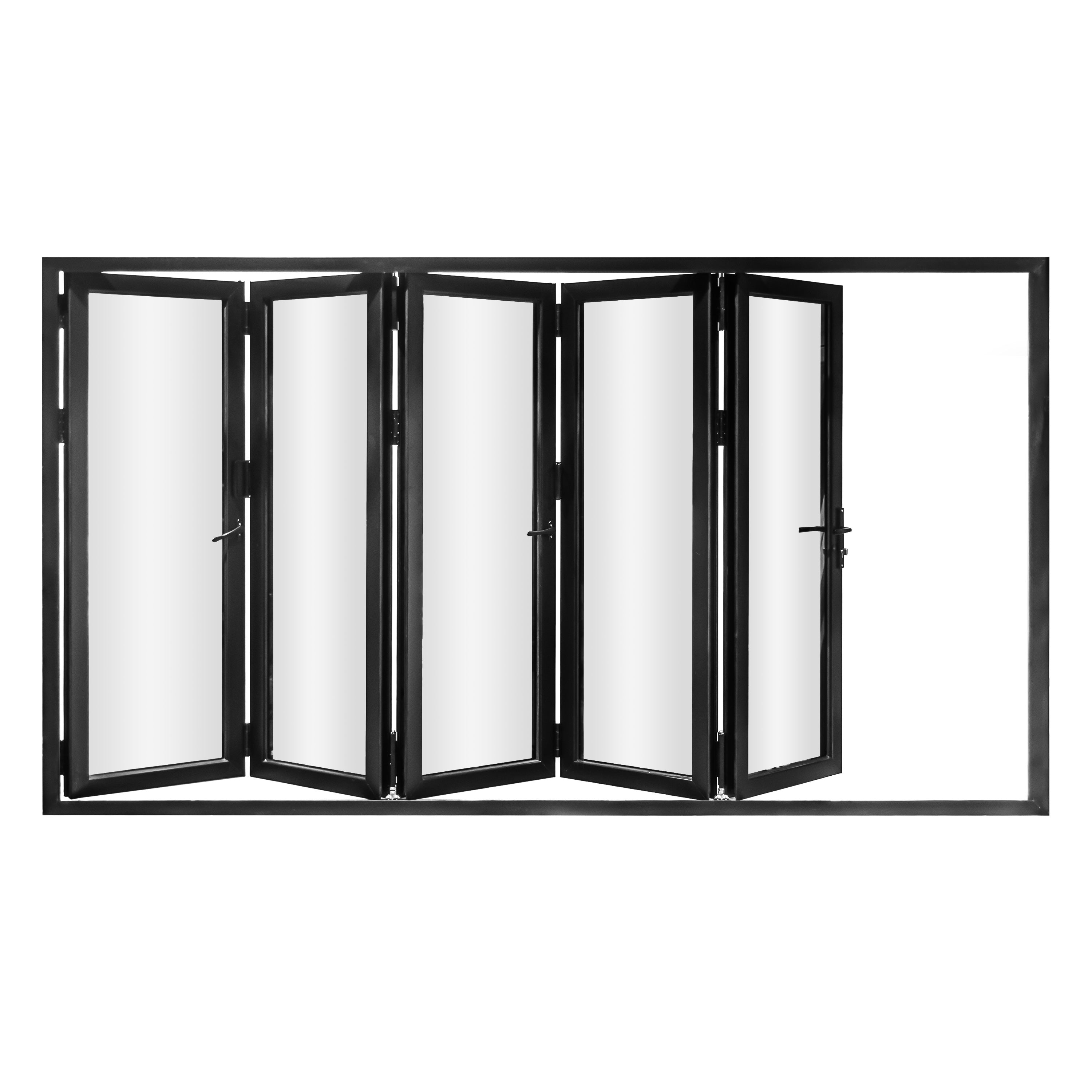 168" x 96" Black Aluminum Folding Door