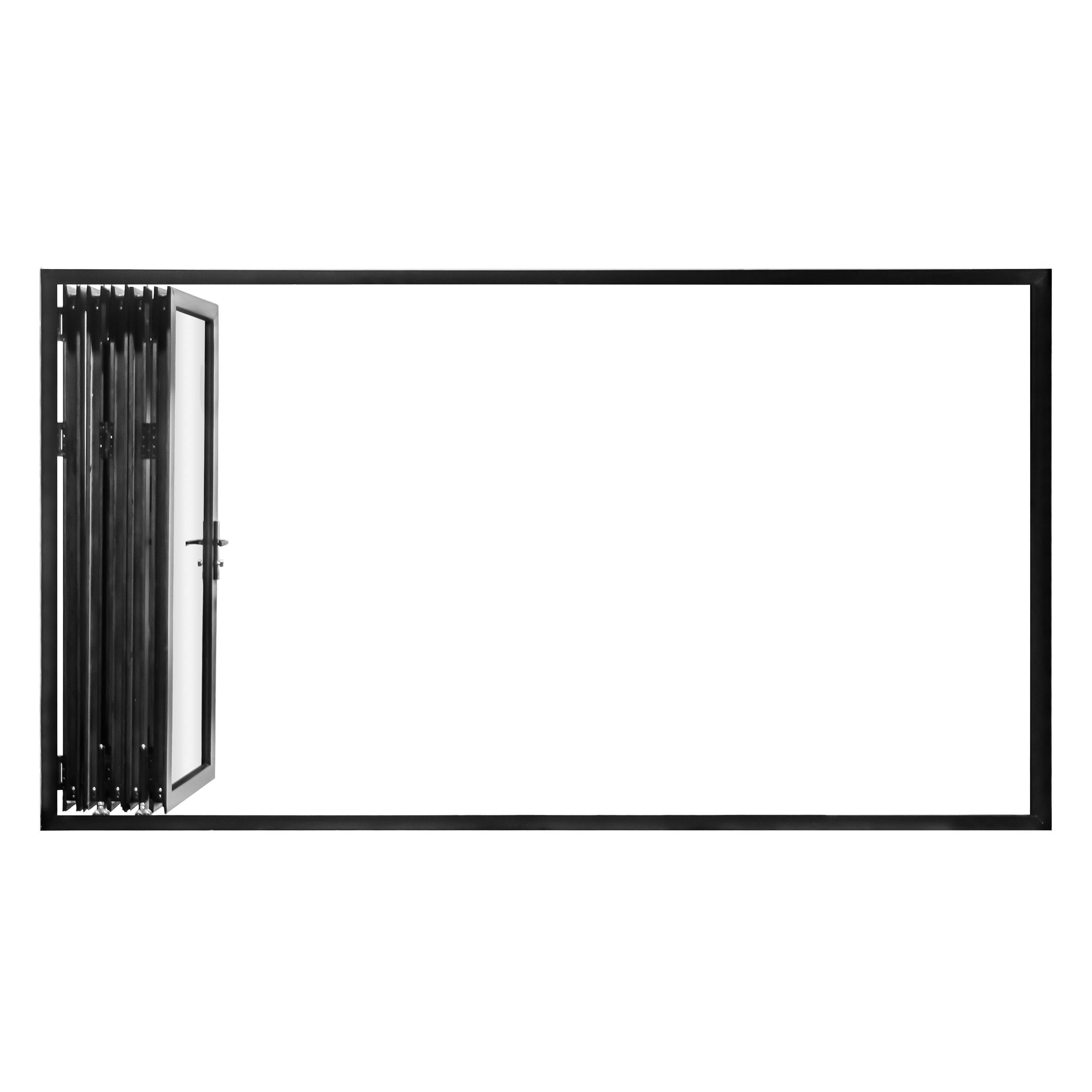 168" x 96" Black Aluminum Folding Door