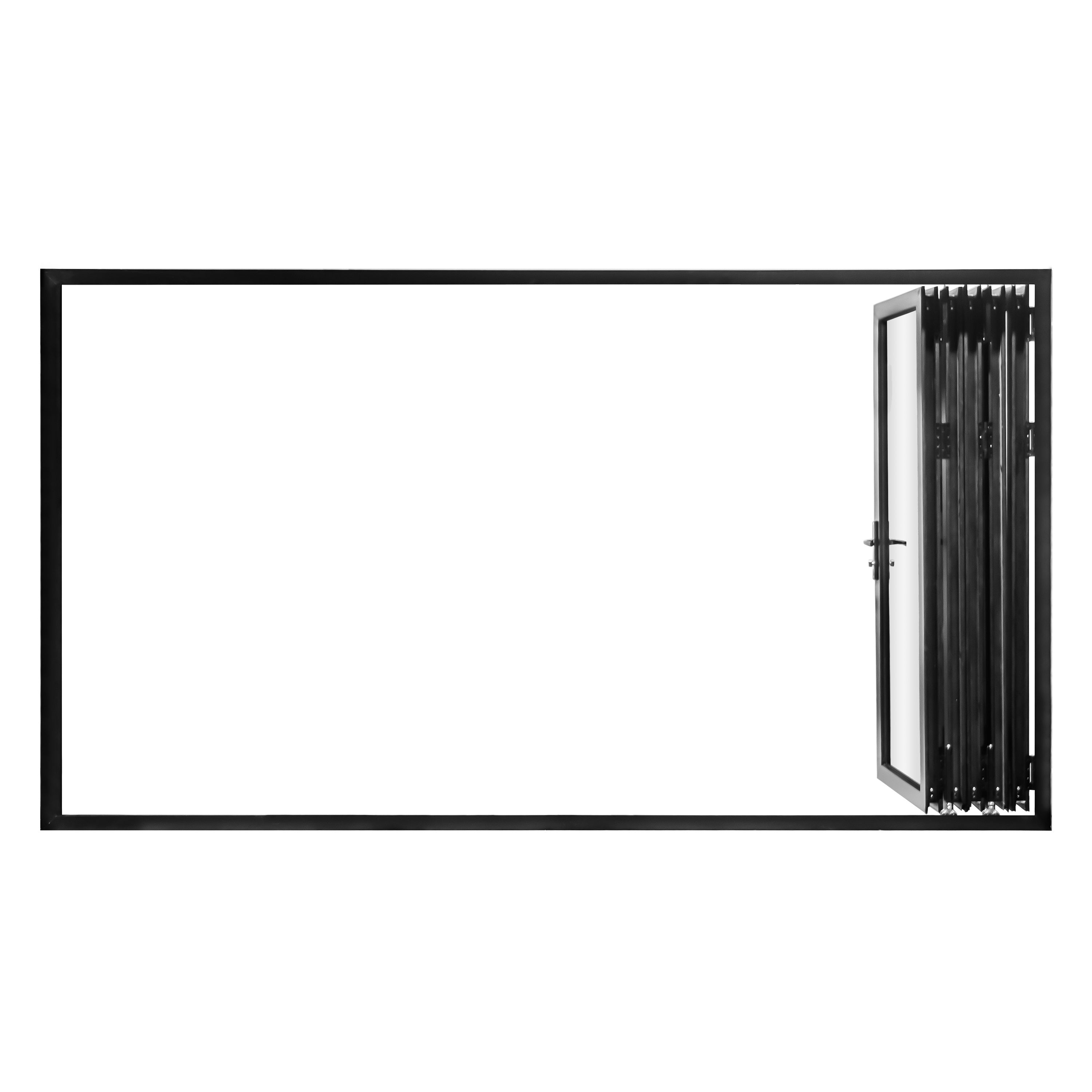Black Aluminum Folding Door