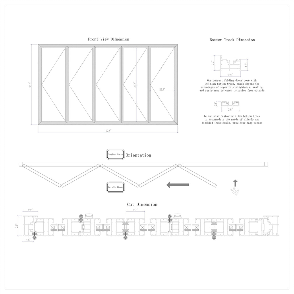 Black Aluminum Folding Door