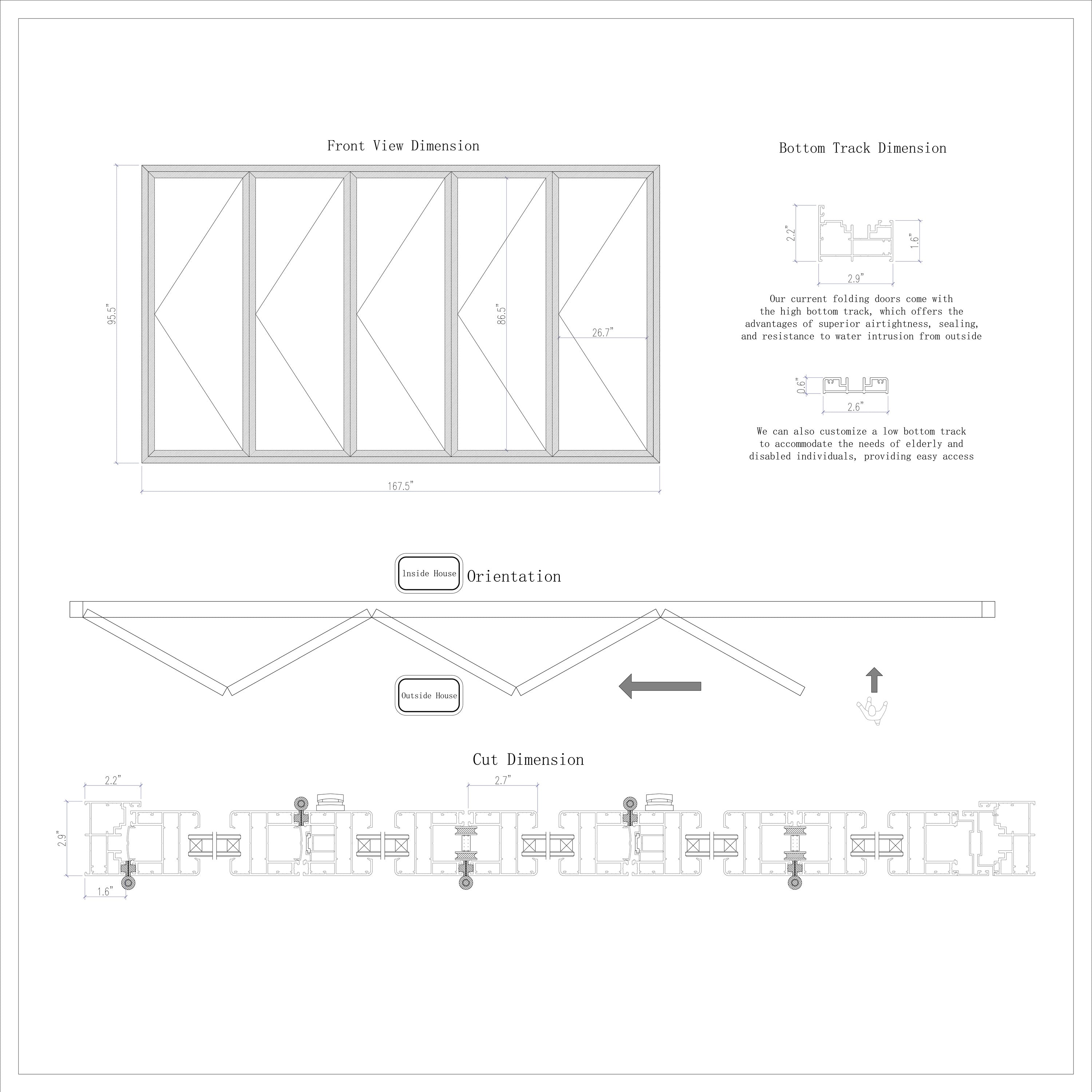 Black Aluminum Folding Door