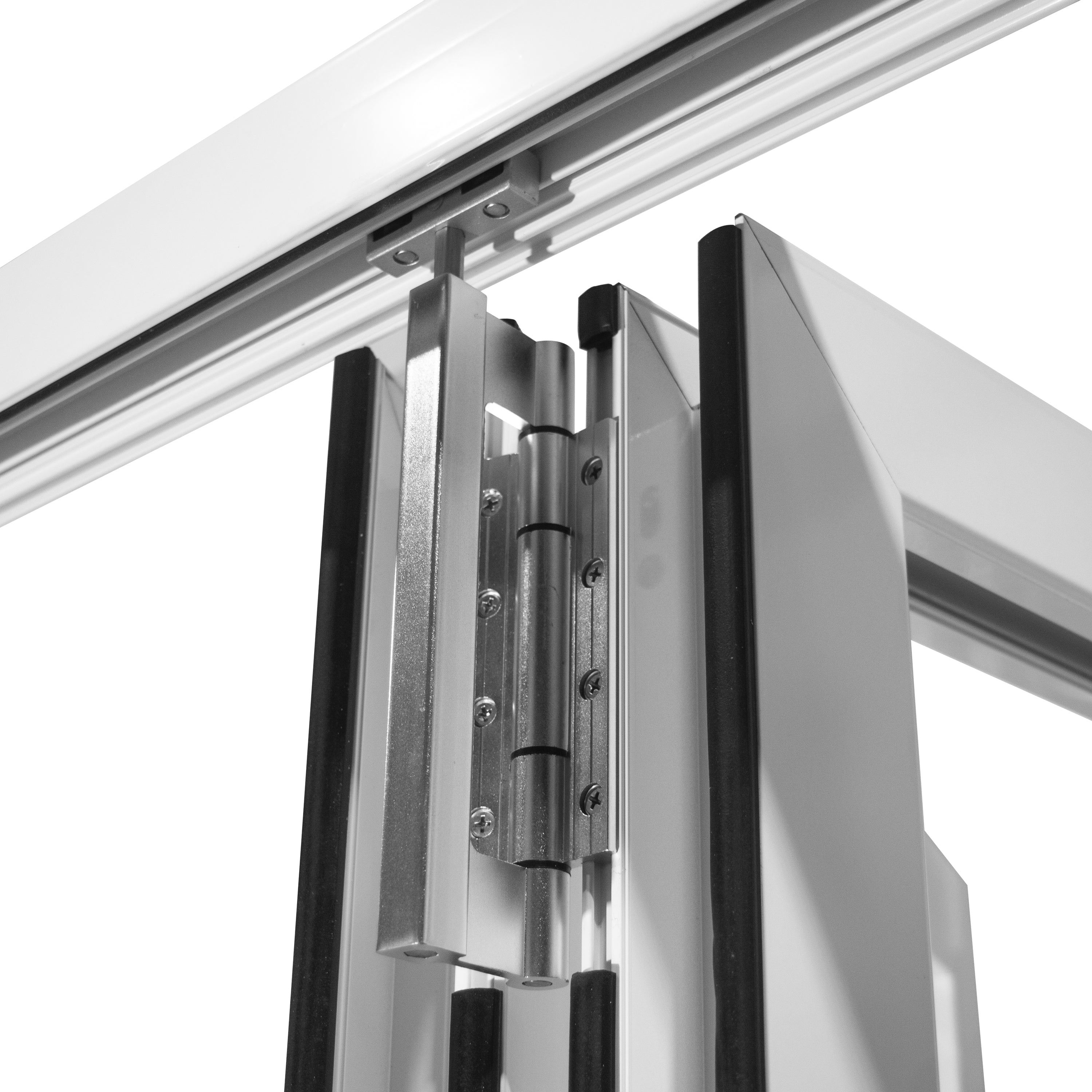 White Aluminum Folding Patio Door