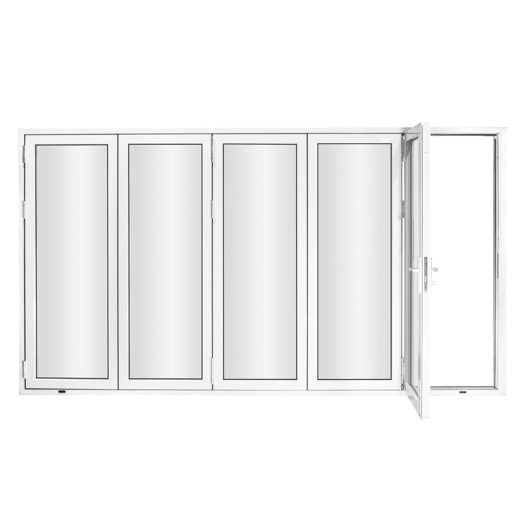 168"x96" White Aluminum Folding Door