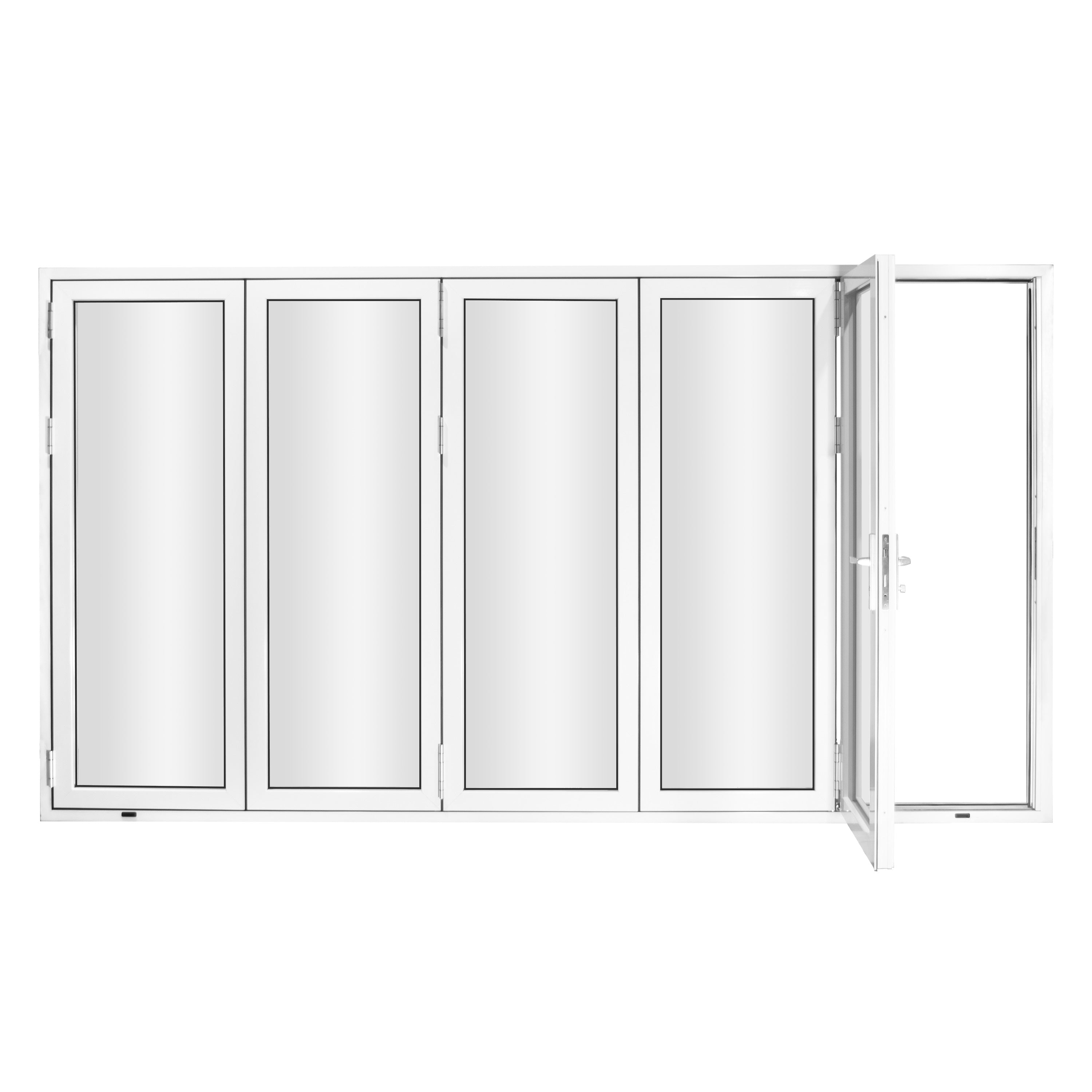 168"x96" White Aluminum Folding Door