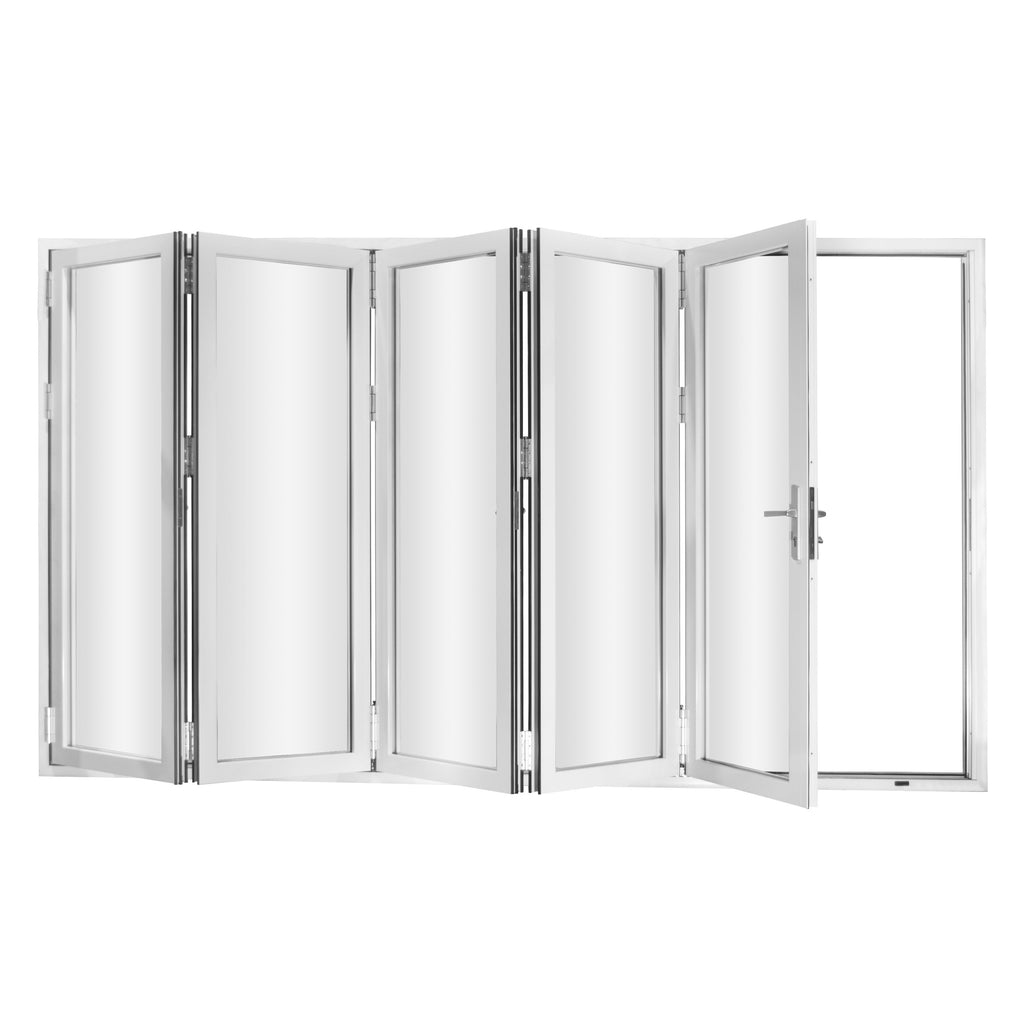 168"x96" White Aluminum Folding Door