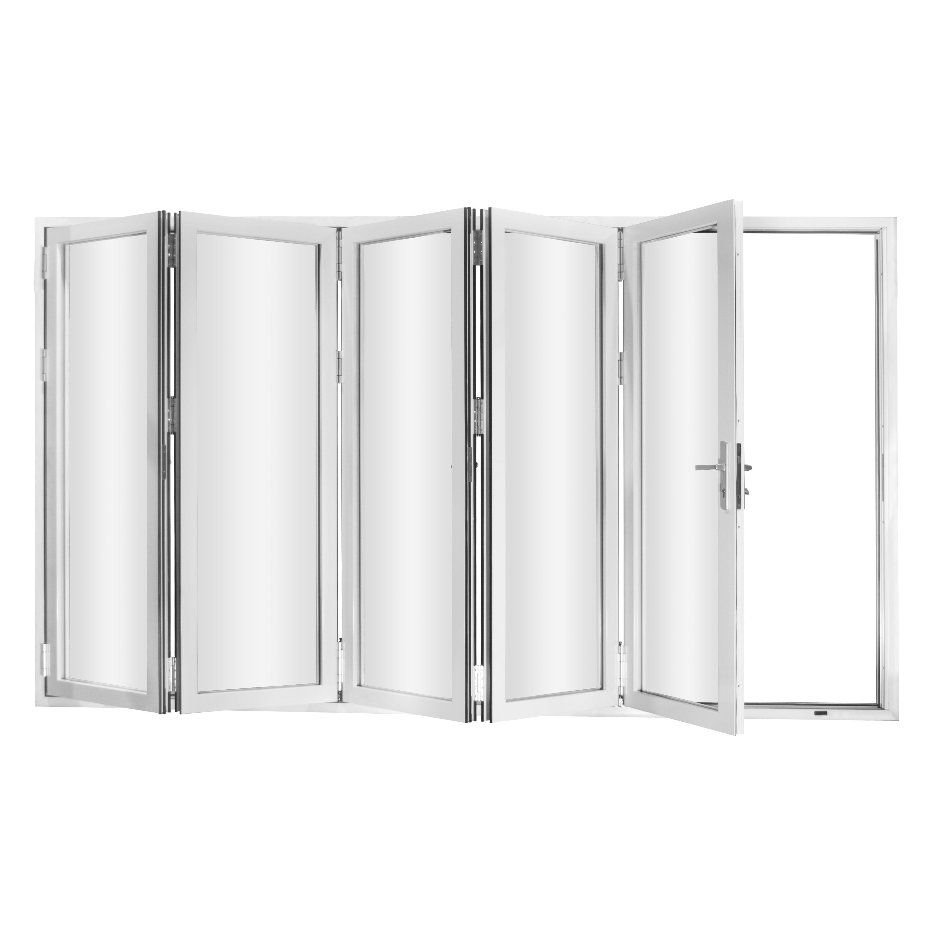 168"x96" White Aluminum Folding Door