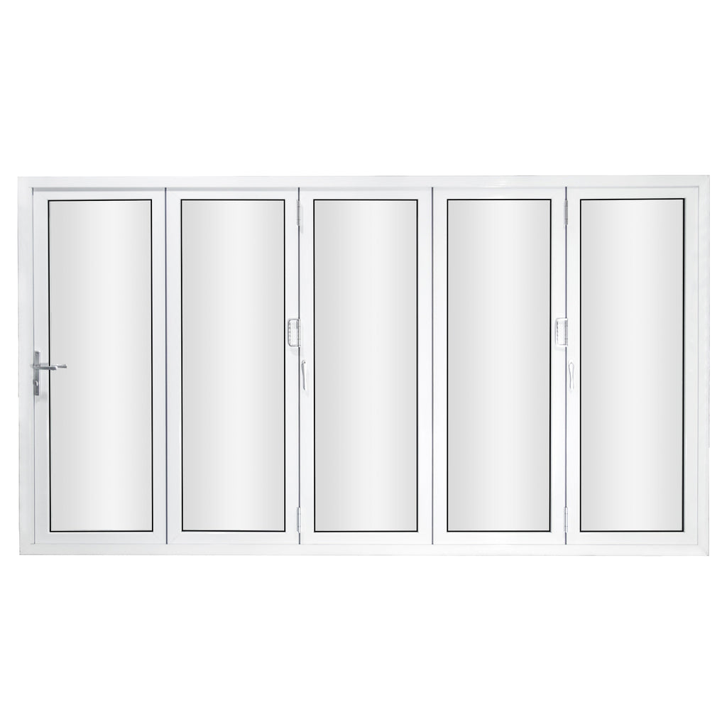 168"x96" White Aluminum Folding Door
