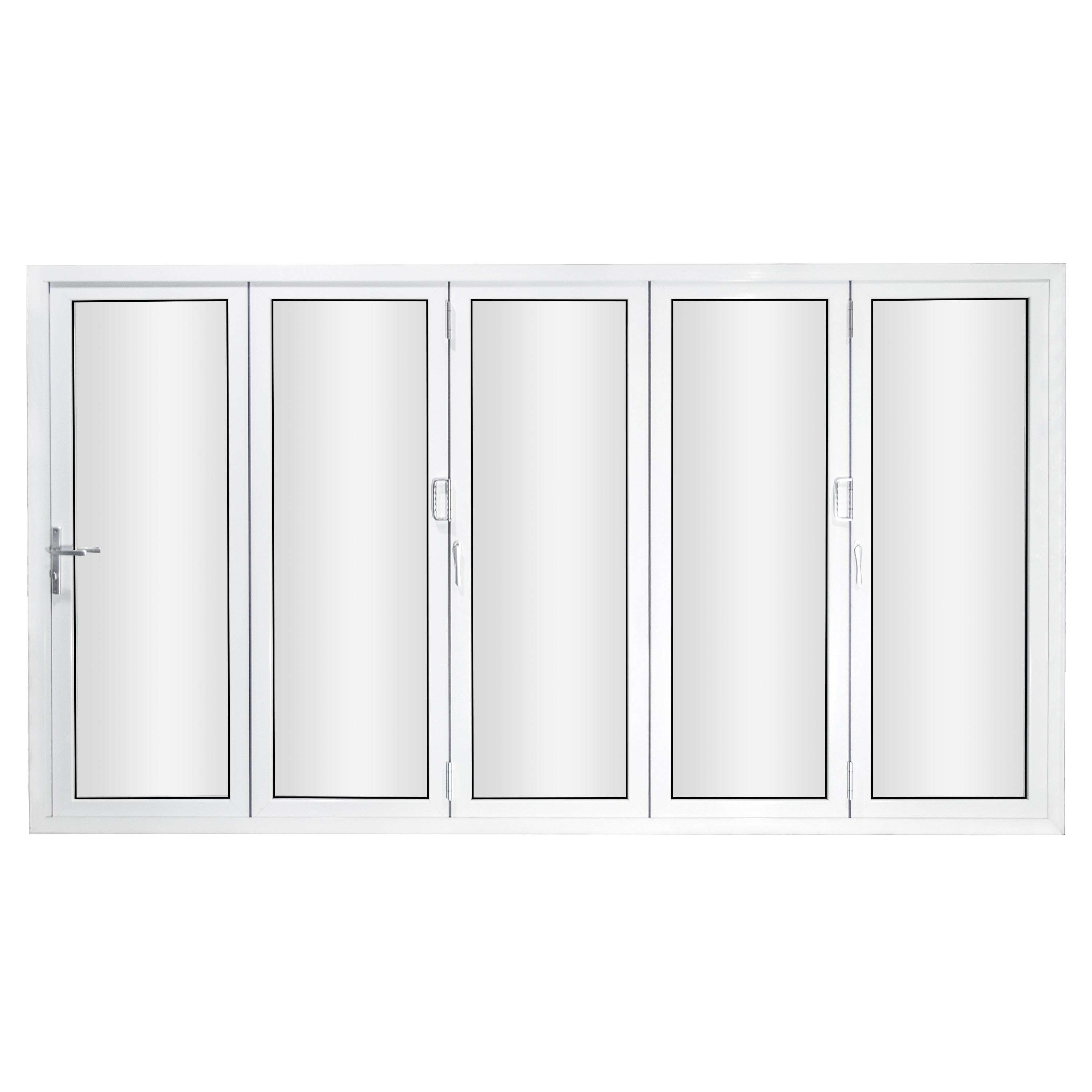 168"x96" White Aluminum Folding Door