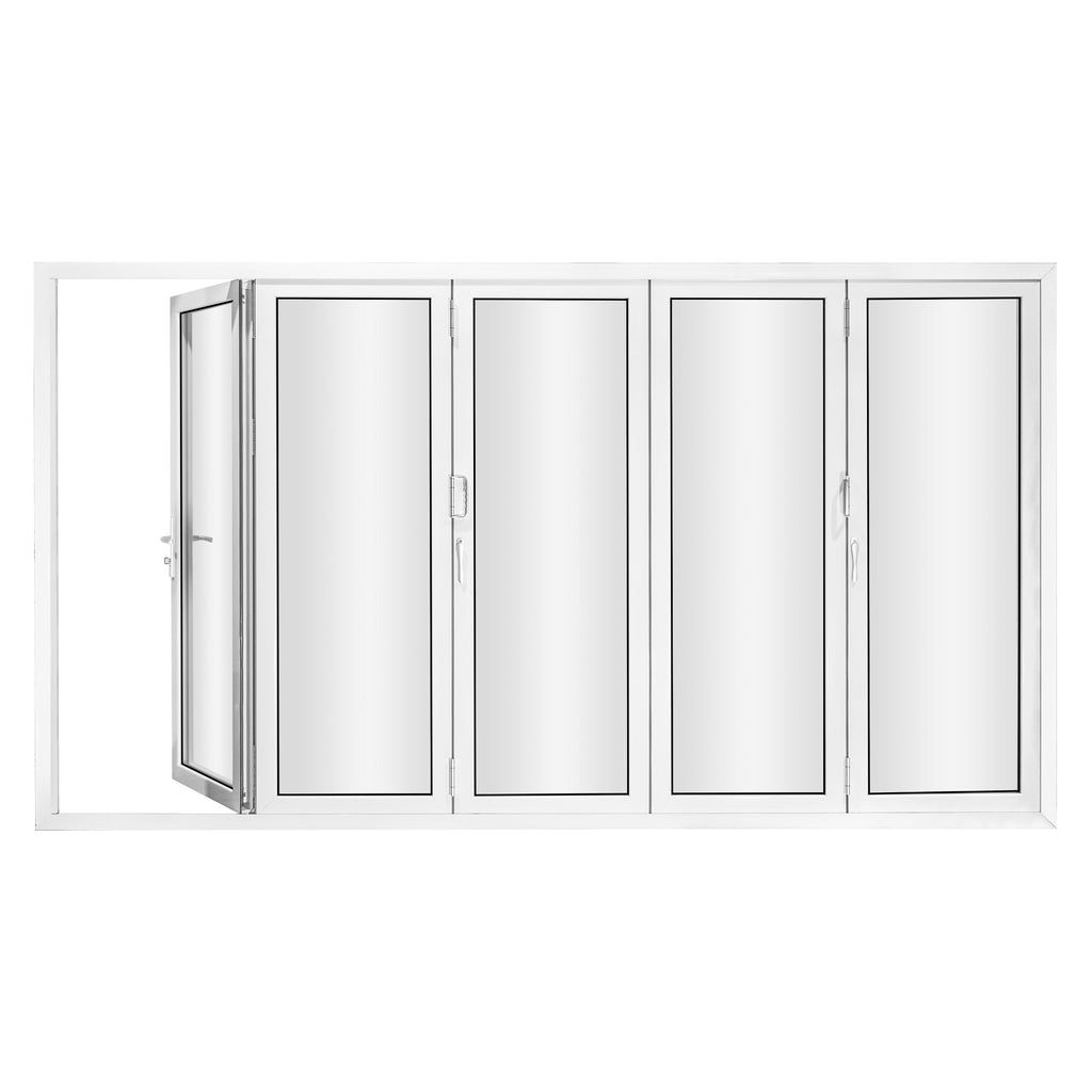 168"x96" White Aluminum Folding Door
