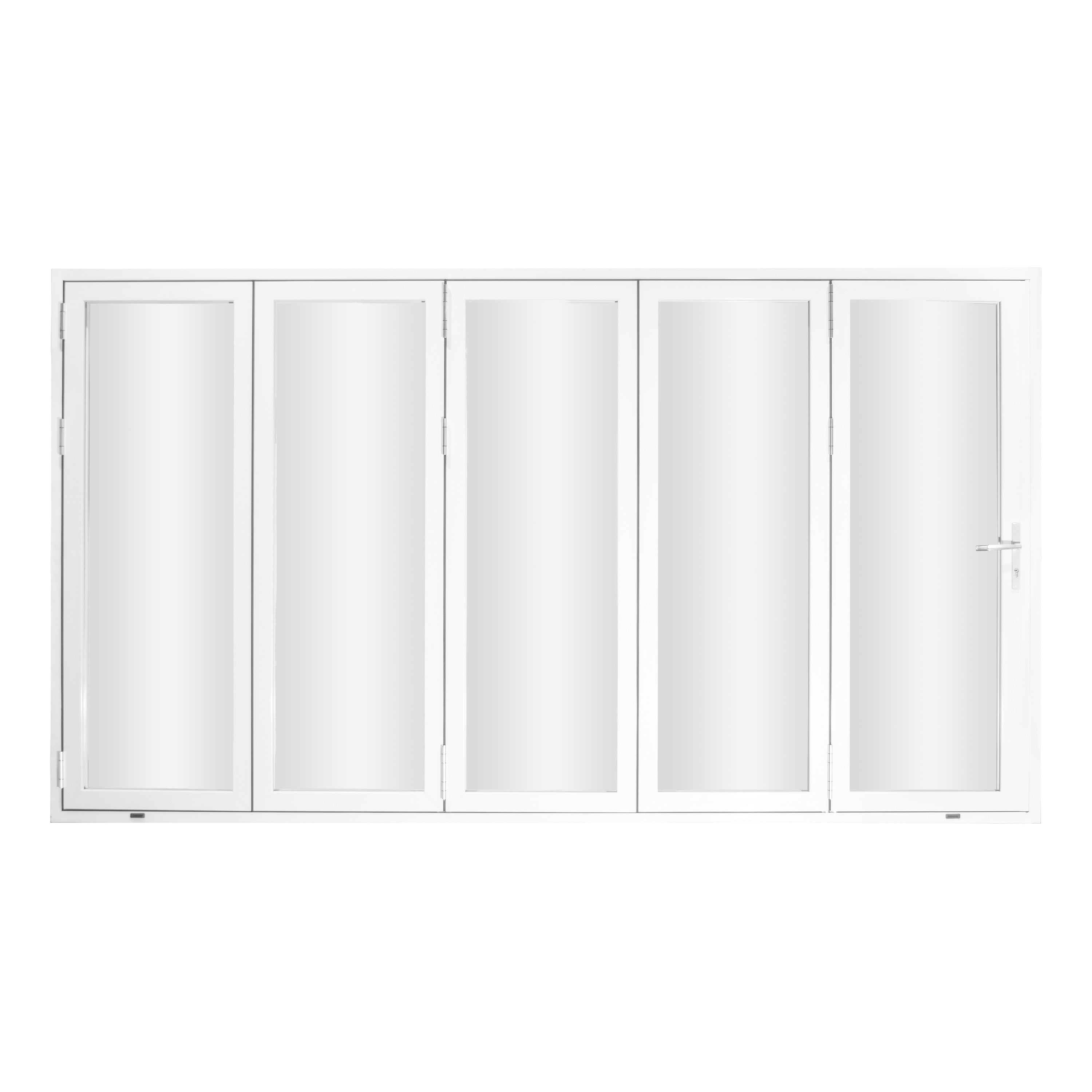 168"x96" White Aluminum Folding Door