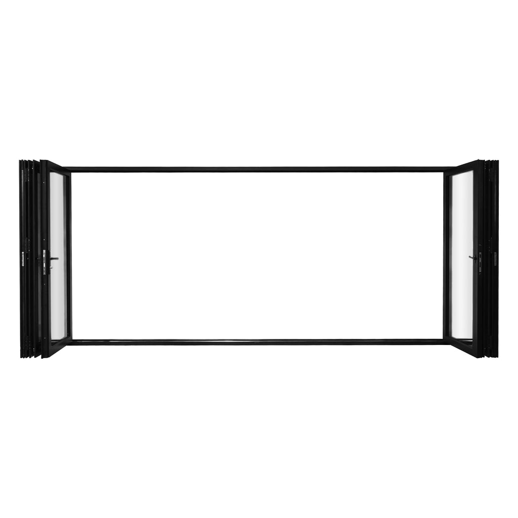 192" x 96" 6-Panel Black Folding Door