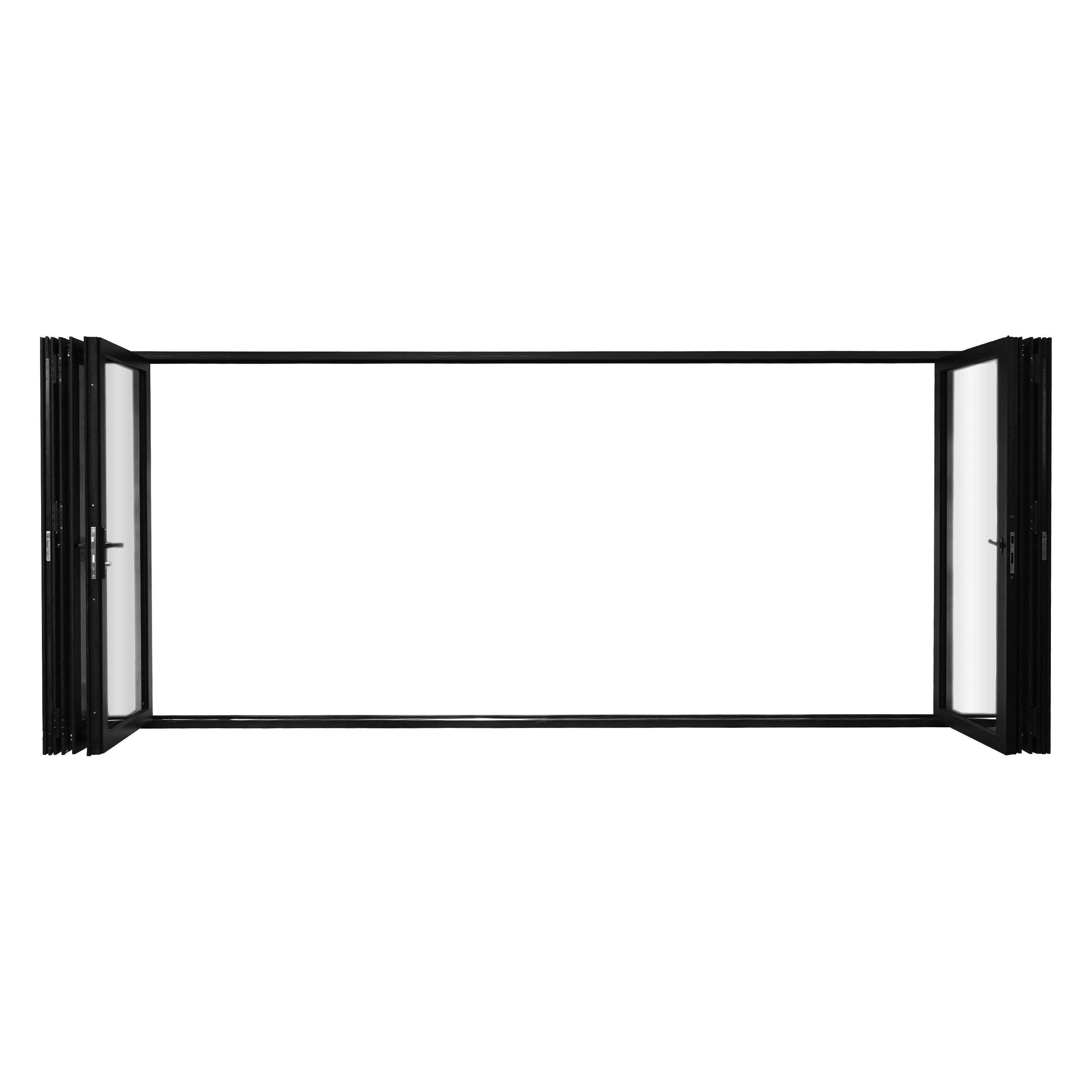 192" x 96" 6-Panel Black Folding Door