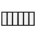 192" x 96" 6-Panel Black Folding Door