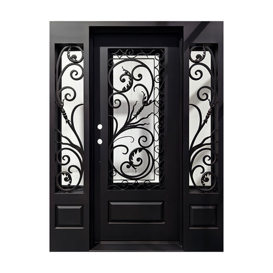 Model #C021 – Iron Entry Door with Sidelights