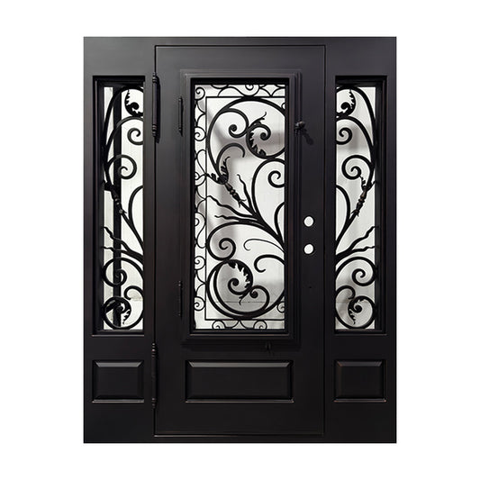 Model #C021 – Iron Entry Door with Sidelights