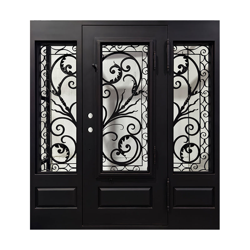Model #C021 – Iron Entry Door with Sidelights
